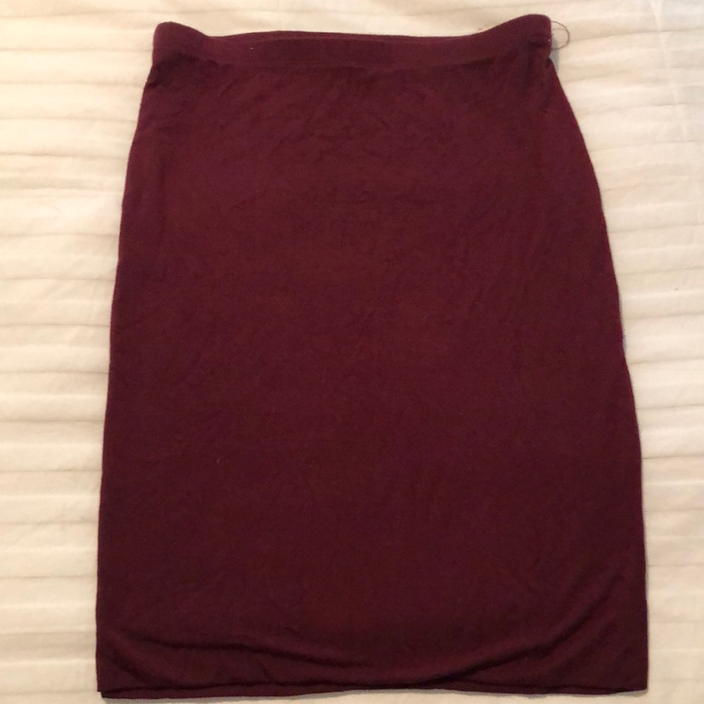 Lily white maroon Pencil skirt